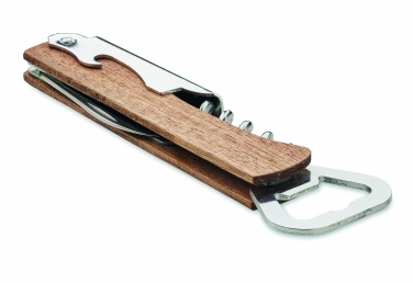 Logo trade promotional items image of: 3 in 1 bamboo bottle opener WOOL