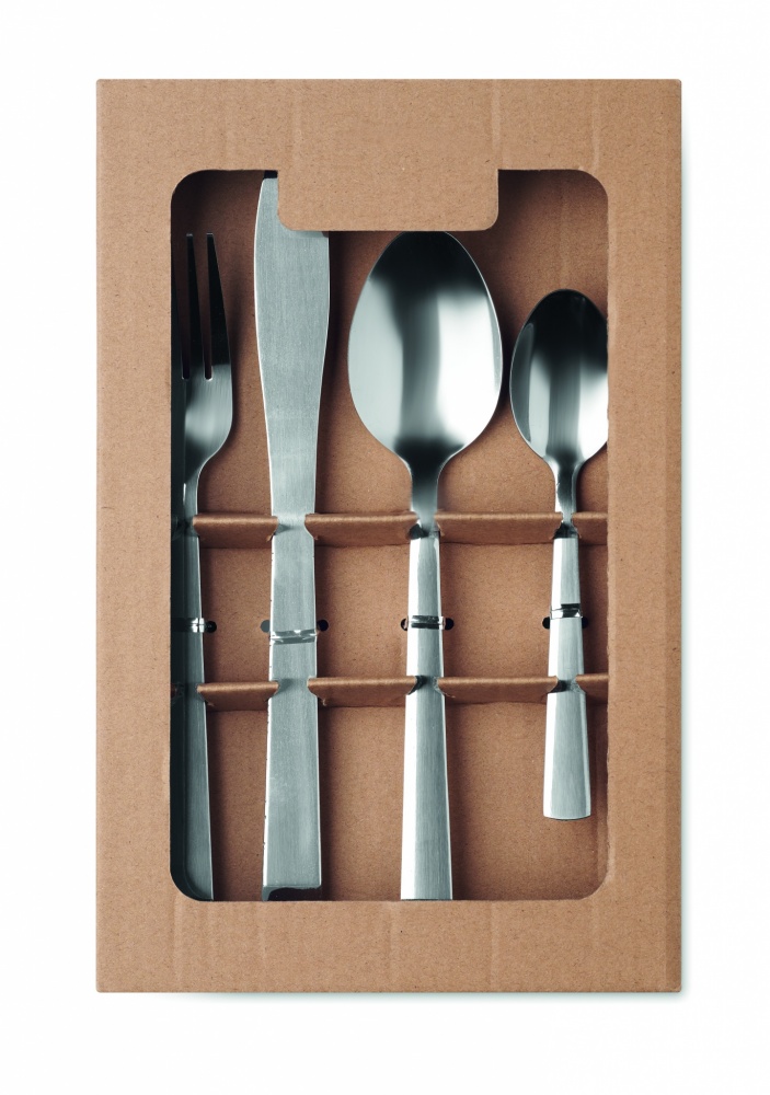 Logo trade business gifts image of: 16 piece cutlery set.
