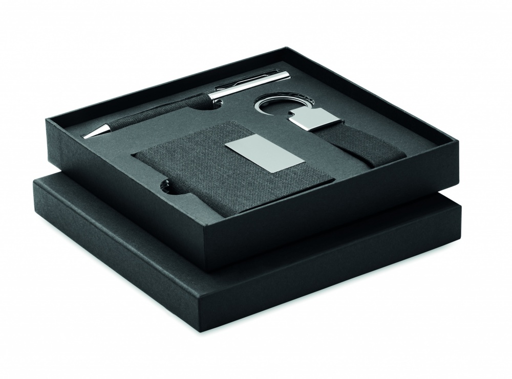 Logo trade promotional item photo of: 3-piece gift set in a gift box with customizable printing