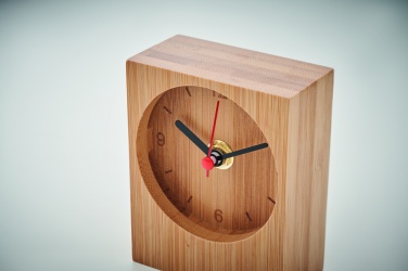 Logo trade promotional products image of: Bamboo table clock
