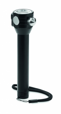 Logotrade promotional giveaway image of: 3-in-1 aluminum flashlight with an emergency hammer and seatbelt cutter, customizable with printing