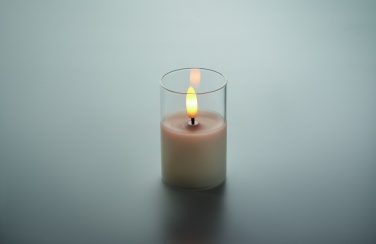 Logo trade promotional giveaway photo of: LED wax candle in glass holder