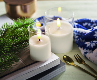 Logotrade promotional item image of: LED wax candle in glass holder