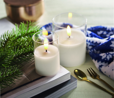 Logotrade promotional products photo of: LED wax candle in glass holder