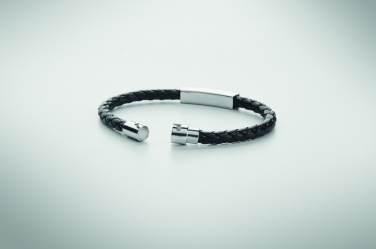 Logo trade promotional gifts picture of: Braided faux leather bracelet