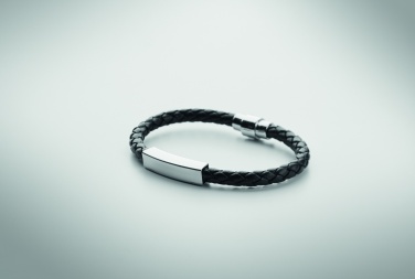 Logo trade promotional product photo of: Braided faux leather bracelet