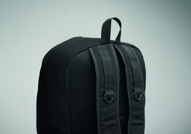 Logo trade corporate gifts image of: A 15-inch laptop backpack made of recycled pre-consumer cotton with customizable printing