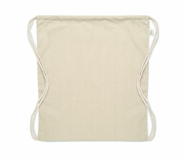 Logo trade business gifts image of: Recycled cotton drawstring bag