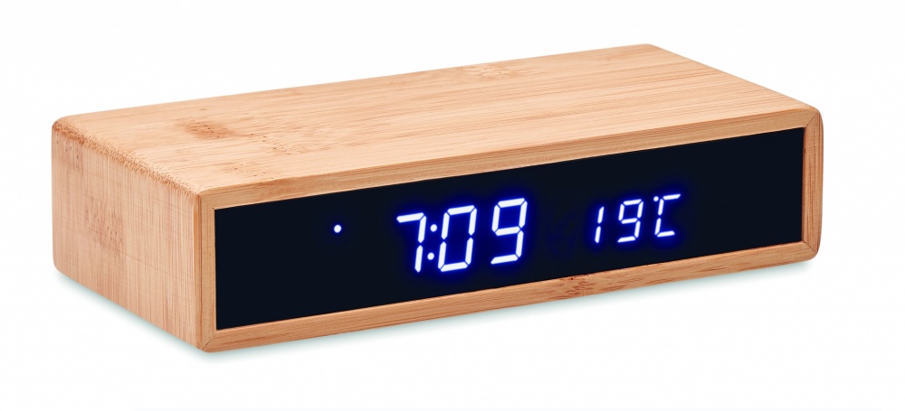 Logotrade promotional item image of: Wireless charger in bamboo 5W