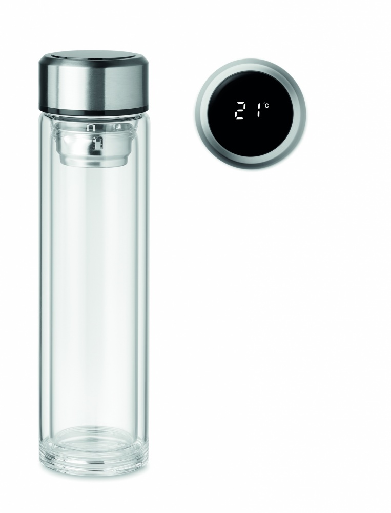 Logotrade promotional merchandise picture of: Bottle with touch thermometer