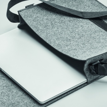 Logo trade corporate gifts image of: RPET felt laptop bag