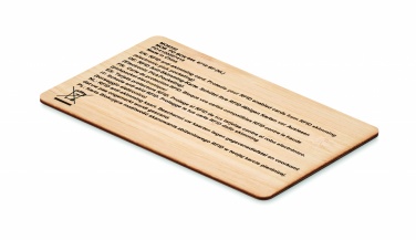 Logo trade promotional product photo of: RFID card in bamboo material