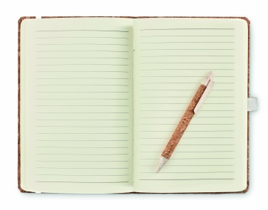Logo trade advertising products picture of: A5 cork notebook with pen