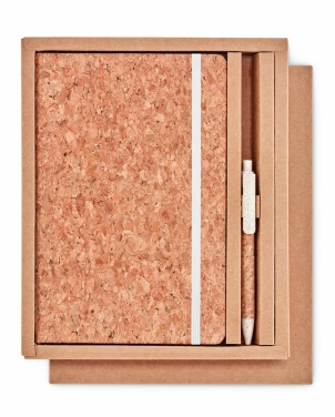 Logotrade promotional gift image of: A5 cork notebook with pen