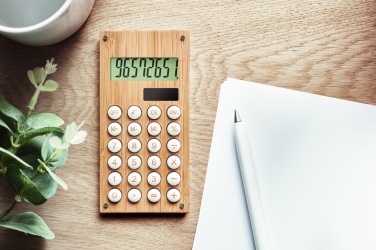 Logotrade promotional merchandise picture of: 8 digit bamboo calculator