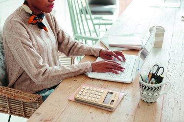 Logotrade promotional item image of: 8 digit bamboo calculator