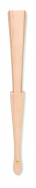 Logotrade corporate gift image of: Wood hand fan with cork fabric