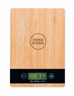 Logotrade promotional gift picture of: Bamboo digital kitchen scales