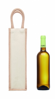 Logo trade promotional giveaways picture of: Jute wine bag for one bottle