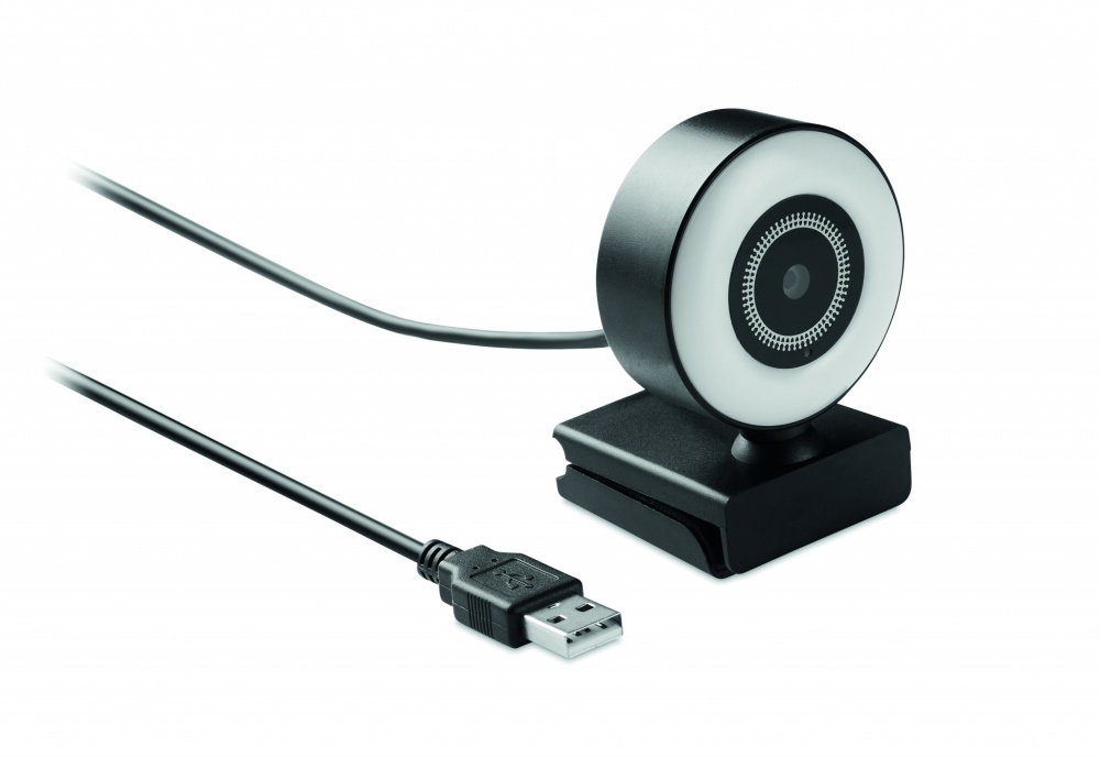 Logo trade promotional merchandise picture of: 1080P HD webcam and ring light