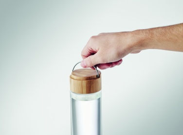 Logo trade promotional merchandise picture of: Glass bottle 500ml bamboo lid