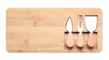 Logotrade promotional product image of: Bamboo Cheese board set Leipzig