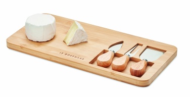 Logotrade promotional merchandise picture of: Bamboo Cheese board set Leipzig