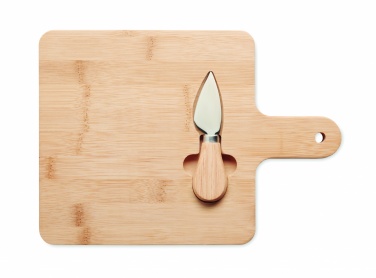 Logo trade promotional giveaway photo of: Cheese board set in bamboo Bremen
