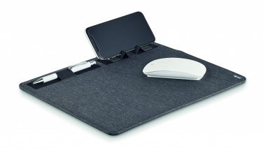 Logo trade advertising product photo of: RPET mouse mat charger 15W