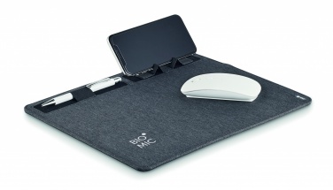 Logo trade promotional items picture of: RPET mouse mat charger 15W