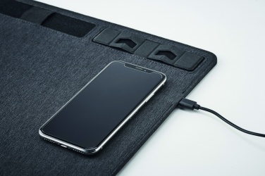 Logo trade advertising products picture of: RPET mouse mat charger 15W