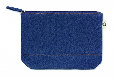 Logo trade promotional merchandise picture of: Recycled denim cosmetic pouch