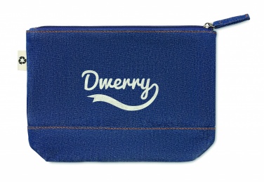 Logo trade advertising product photo of: Recycled denim cosmetic pouch