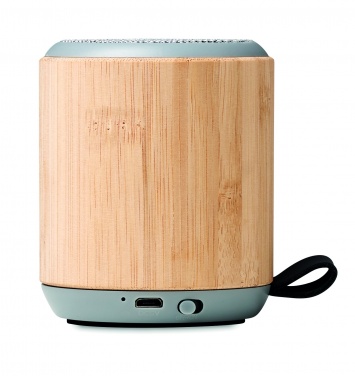 Logo trade promotional giveaways image of: 5.3 wireless bamboo speaker