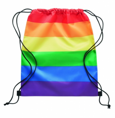 Logotrade promotional item image of: Rainbow RPET drawstring bag