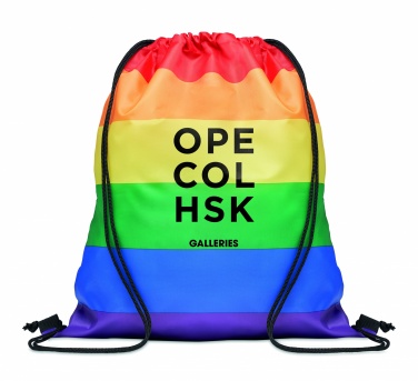 Logotrade corporate gift image of: Rainbow RPET drawstring bag
