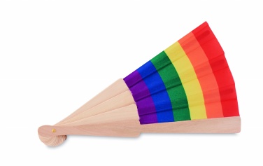 Logotrade promotional merchandise photo of: Rainbow wooden hand fan
