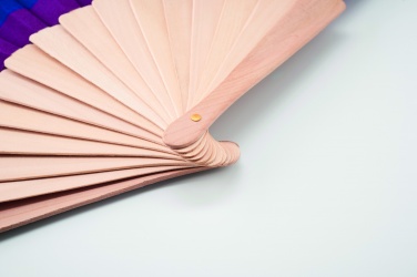 Logo trade promotional product photo of: Rainbow wooden hand fan