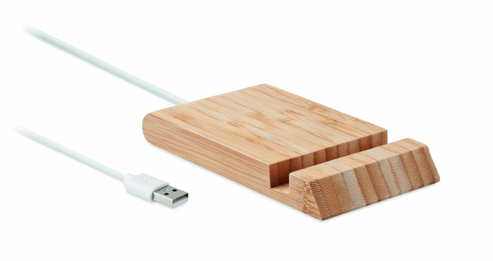 Logotrade corporate gifts photo of: Bamboo wireless charger  10W ODOS