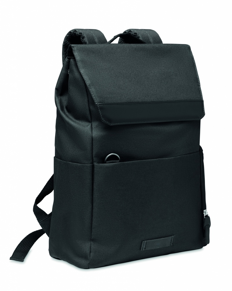 Logo trade promotional giveaways image of: 600D RPET laptop backpack