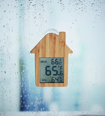 Logotrade business gift image of: Bamboo weather station HISA