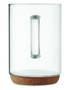 Logotrade corporate gift image of: Glass mug 400ml with cork base