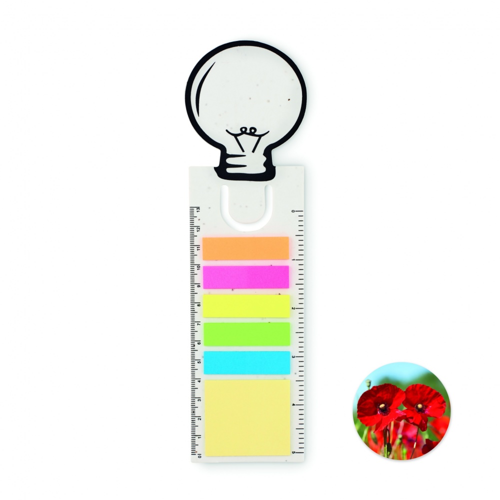 Logotrade promotional items photo of: Seed paper bookmark w/memo pad
