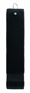 Logo trade promotional giveaways image of: Cotton golf towel with hanger