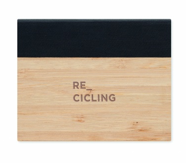 Logo trade promotional gifts image of: Bamboo sticky note memo pad