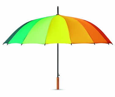 Logo trade promotional giveaways picture of: 27 inch rainbow umbrella