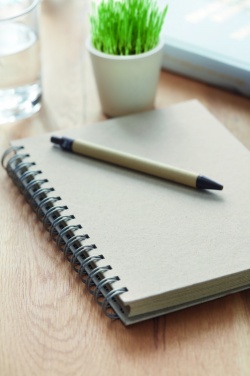 Logo trade promotional item photo of: A5 grass notebook 80 lined