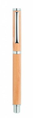Logo trade business gifts image of: Bamboo gel pen