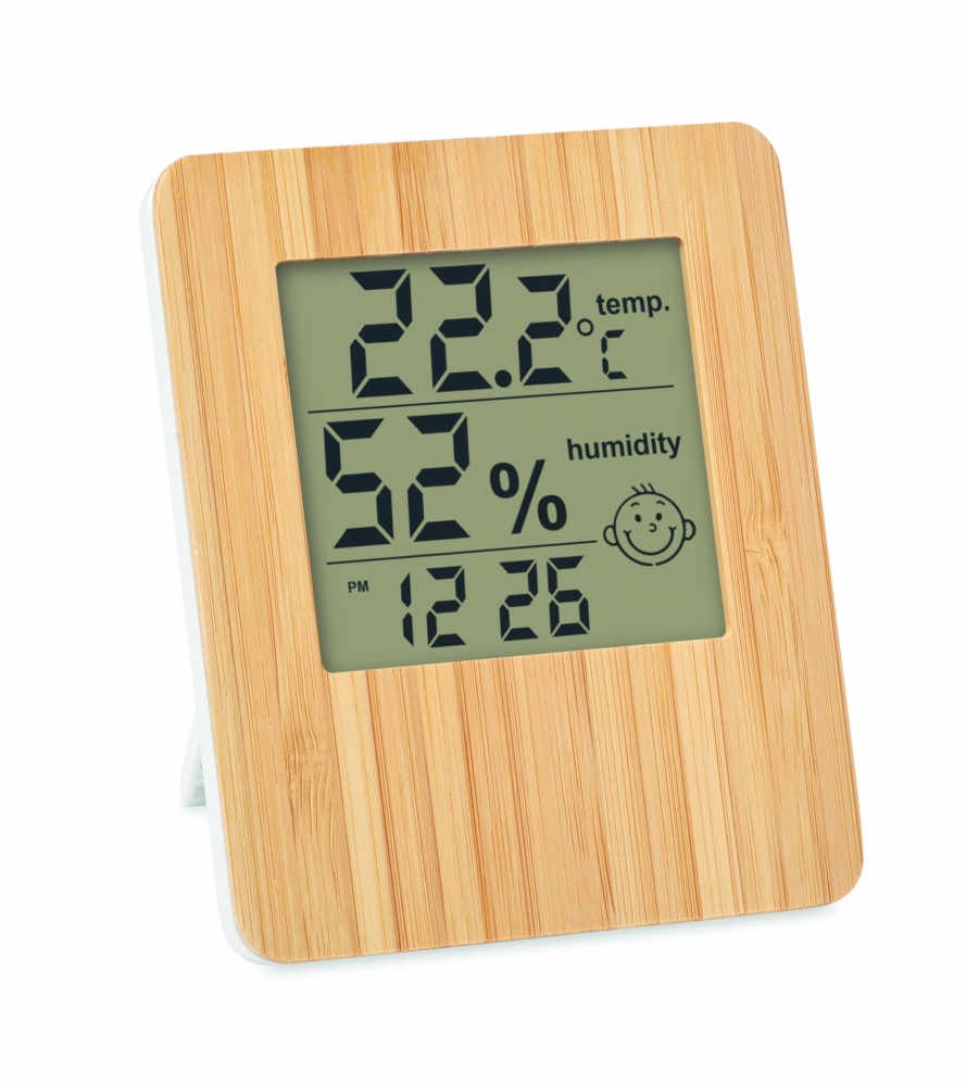 Logotrade advertising products photo of: Bamboo weather station