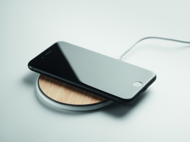 Logotrade promotional gift picture of: Bamboo wireless charger 10W